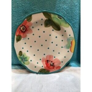 The Pioneer Woman Vintage Bloom Turquoise Floral Dinner Plate 10.5"